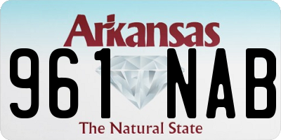 AR license plate 961NAB