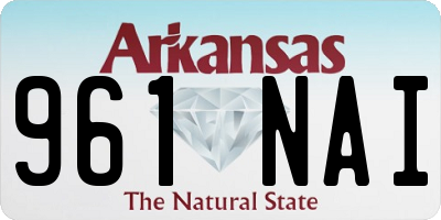 AR license plate 961NAI