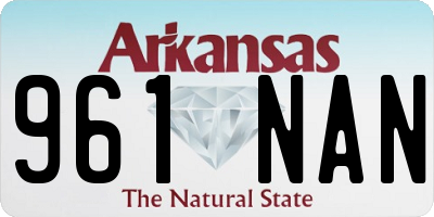 AR license plate 961NAN