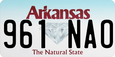 AR license plate 961NAO