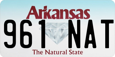 AR license plate 961NAT