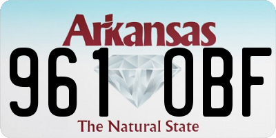 AR license plate 961OBF