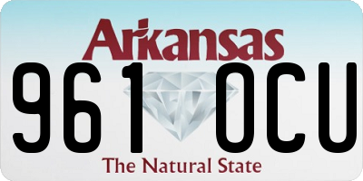 AR license plate 961OCU