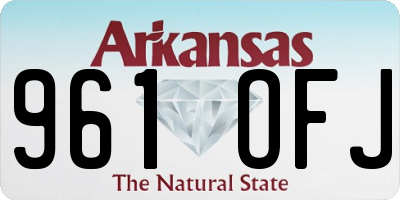 AR license plate 961OFJ