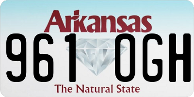 AR license plate 961OGH
