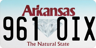 AR license plate 961OIX