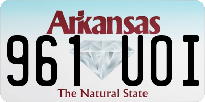AR license plate 961UOI