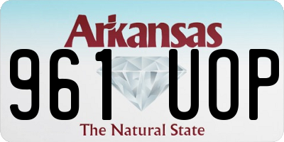 AR license plate 961UOP