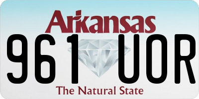 AR license plate 961UOR