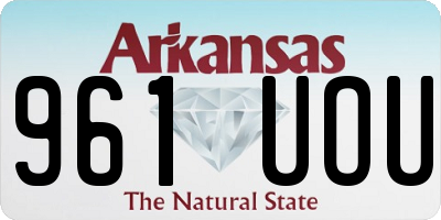 AR license plate 961UOU