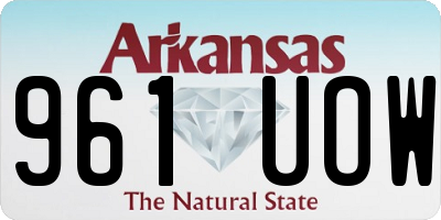 AR license plate 961UOW