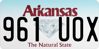 AR license plate 961UOX