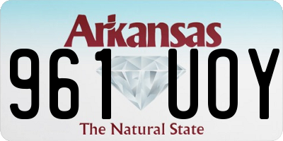 AR license plate 961UOY