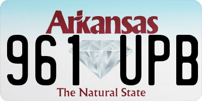 AR license plate 961UPB