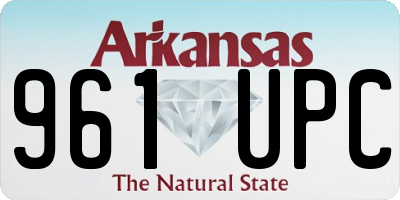 AR license plate 961UPC