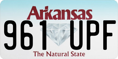 AR license plate 961UPF