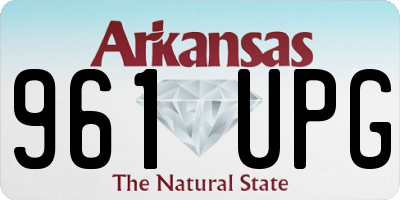 AR license plate 961UPG