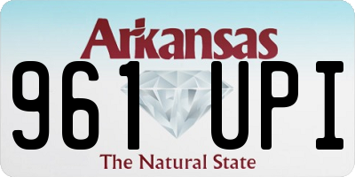 AR license plate 961UPI