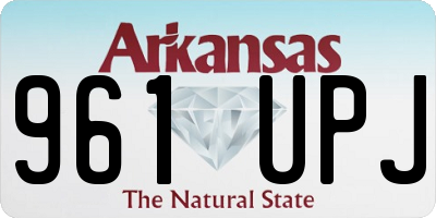 AR license plate 961UPJ
