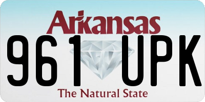 AR license plate 961UPK