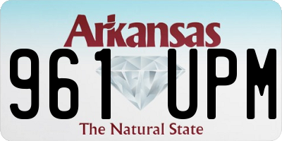 AR license plate 961UPM
