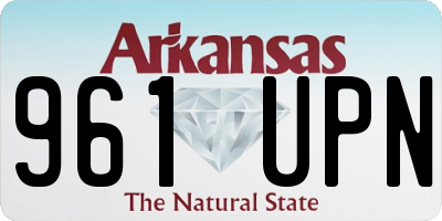 AR license plate 961UPN