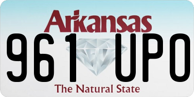 AR license plate 961UPO