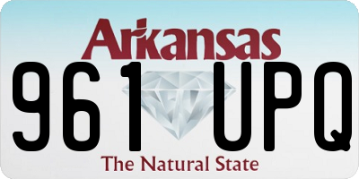 AR license plate 961UPQ
