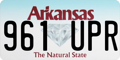 AR license plate 961UPR