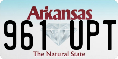AR license plate 961UPT