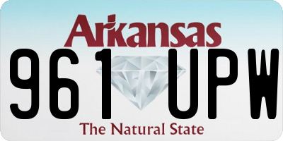 AR license plate 961UPW