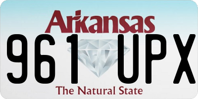 AR license plate 961UPX