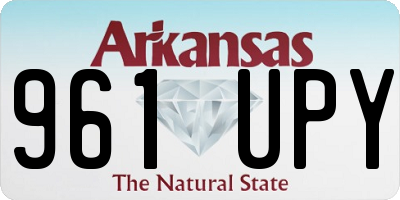 AR license plate 961UPY