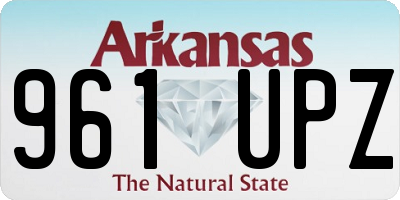 AR license plate 961UPZ