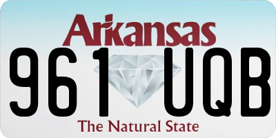 AR license plate 961UQB