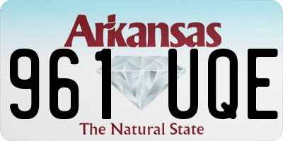 AR license plate 961UQE