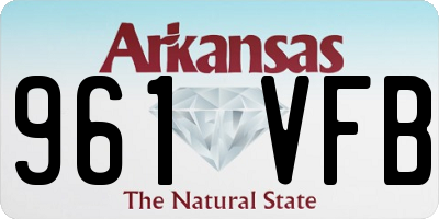 AR license plate 961VFB