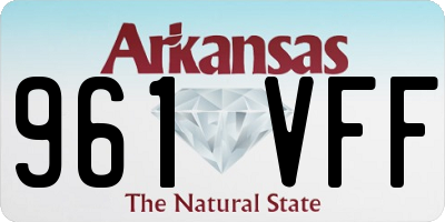 AR license plate 961VFF
