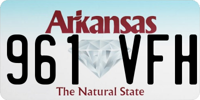 AR license plate 961VFH