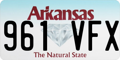 AR license plate 961VFX