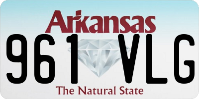 AR license plate 961VLG
