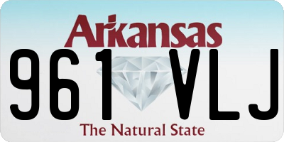 AR license plate 961VLJ