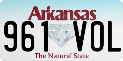AR license plate 961VOL