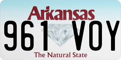 AR license plate 961VOY