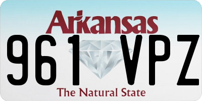 AR license plate 961VPZ