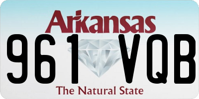 AR license plate 961VQB