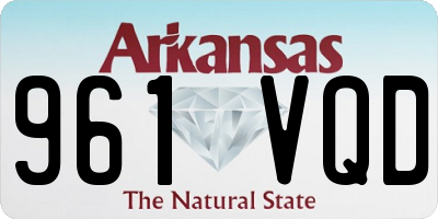 AR license plate 961VQD