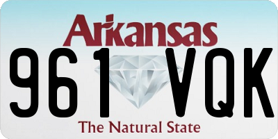 AR license plate 961VQK