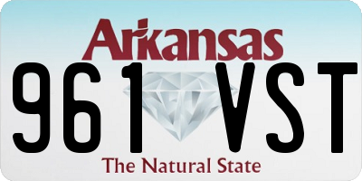 AR license plate 961VST