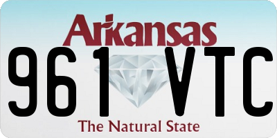 AR license plate 961VTC